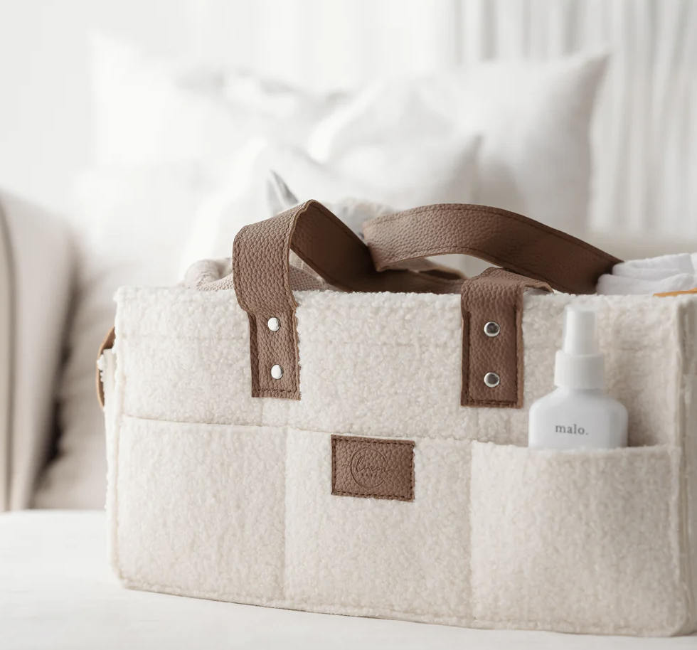 Nappy Caddy- Snow Tan- Large Side Pocket